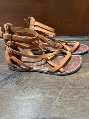 Sam Edelman Tan Strappy Gladiator Sandals